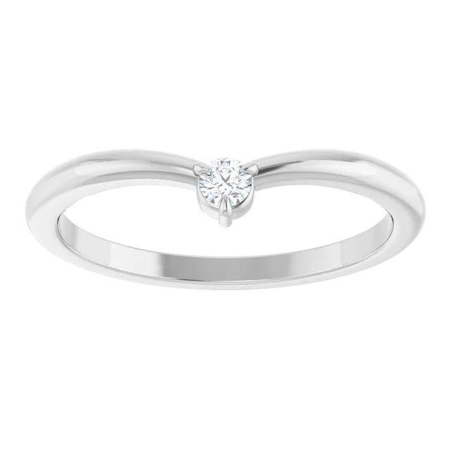 Diamond Stackable V Ring