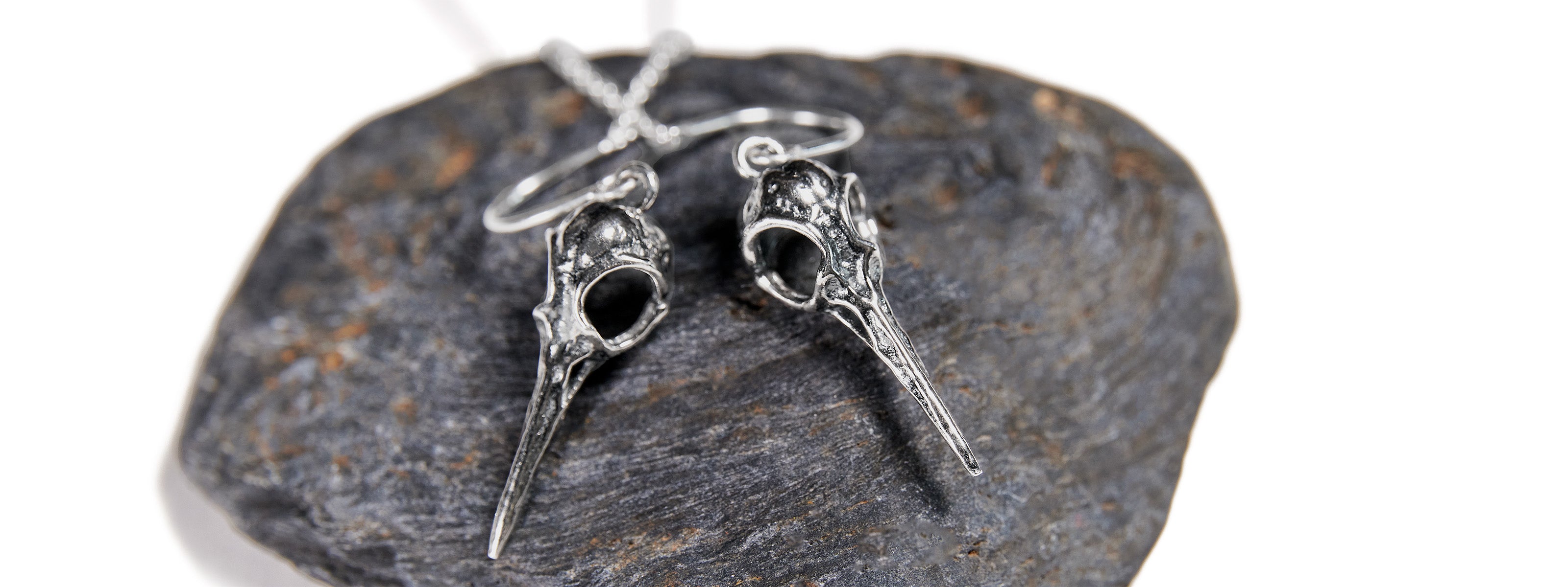 Hummingbird Skull Earrings
