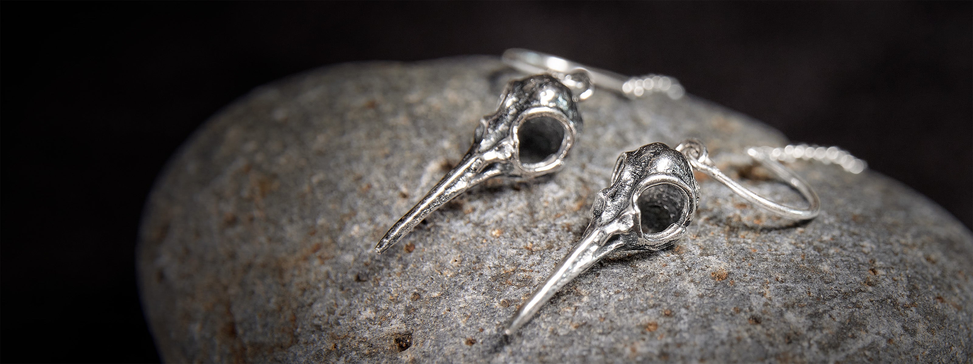 Hummingbird Skull Earrings