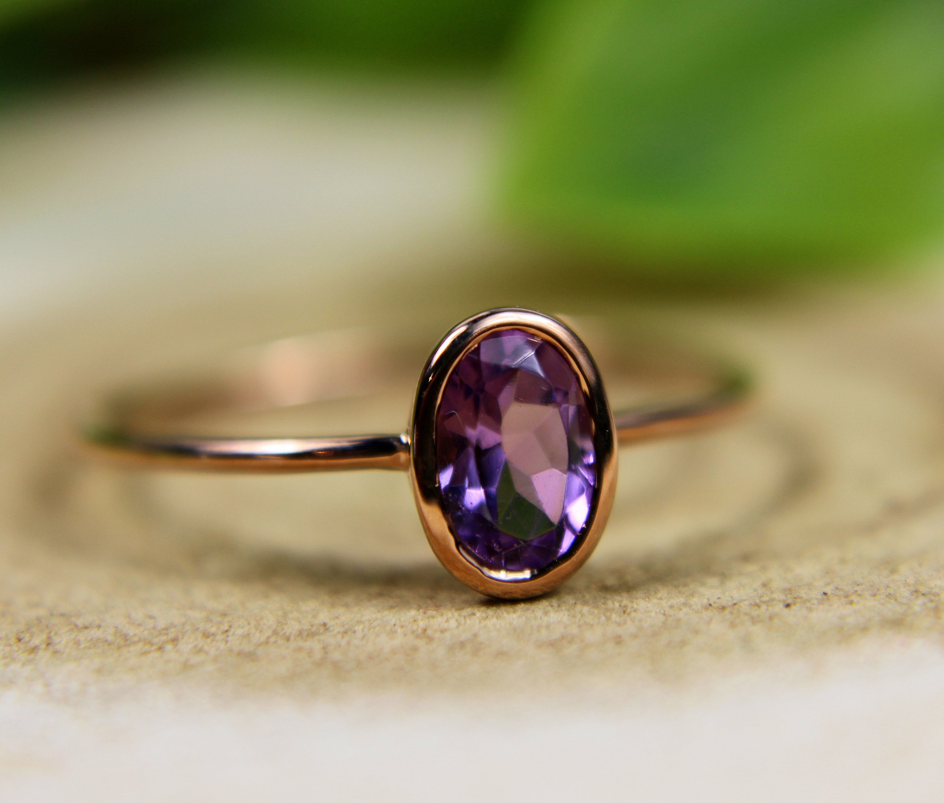 Amethyst Bezel Solitaire