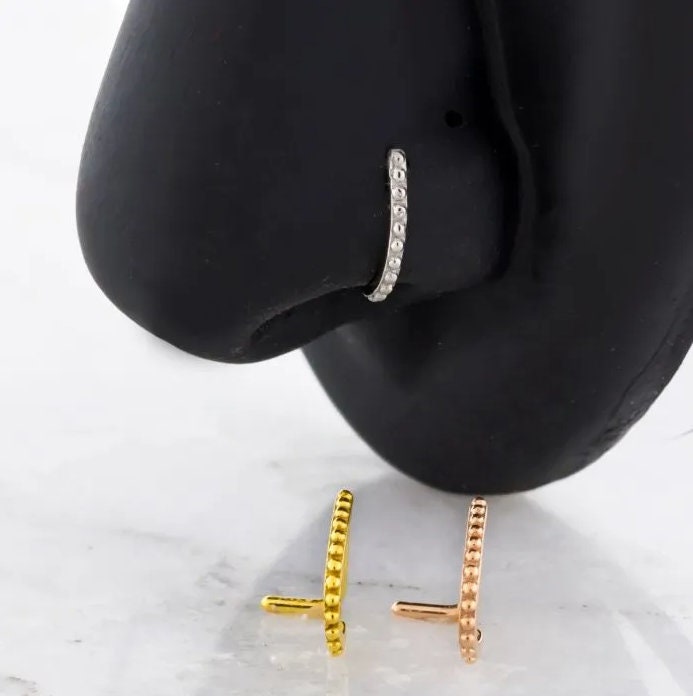 Beaded Single Nose Piercing