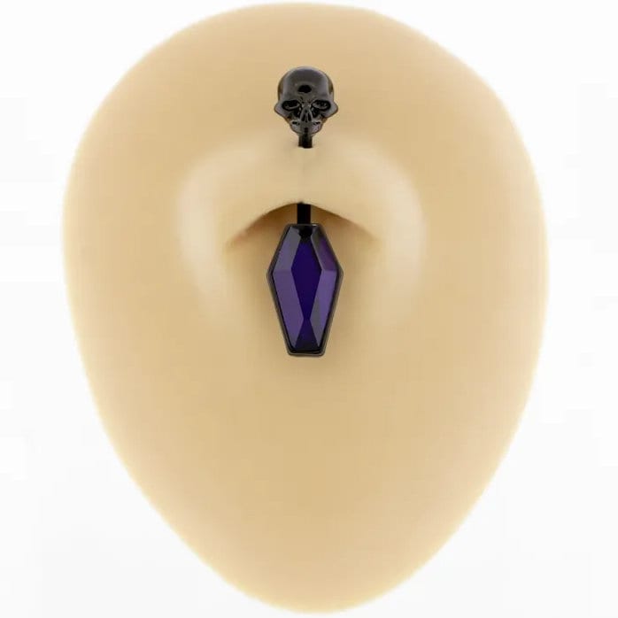 Skull  and Coffin Navel Barbell