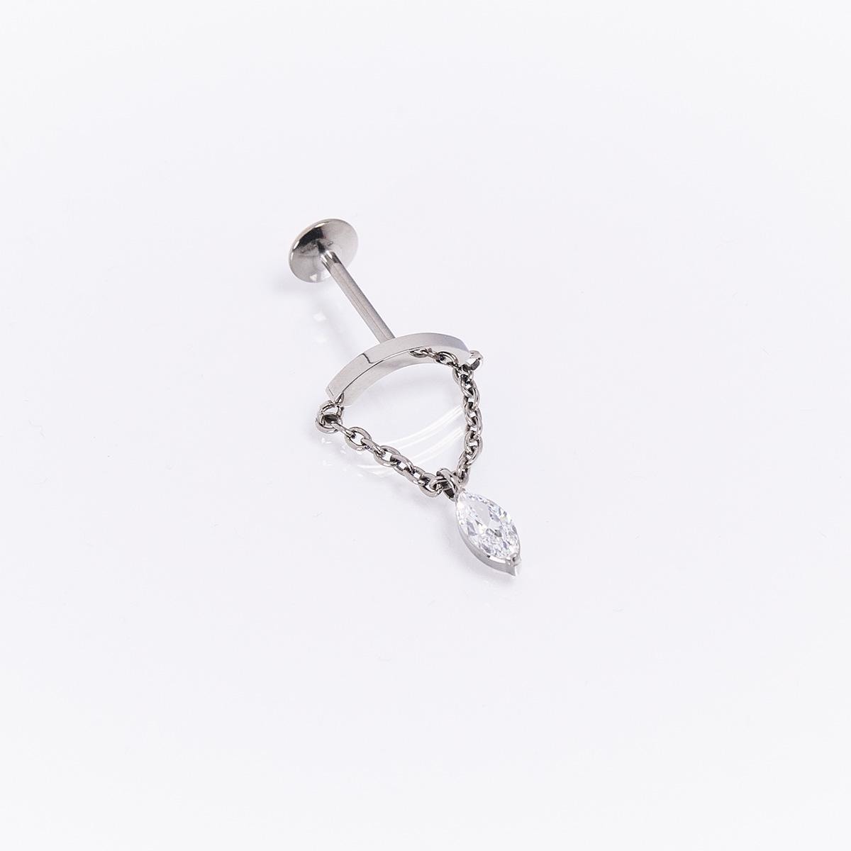 Hidden Helix Marquise Cartilage Earring