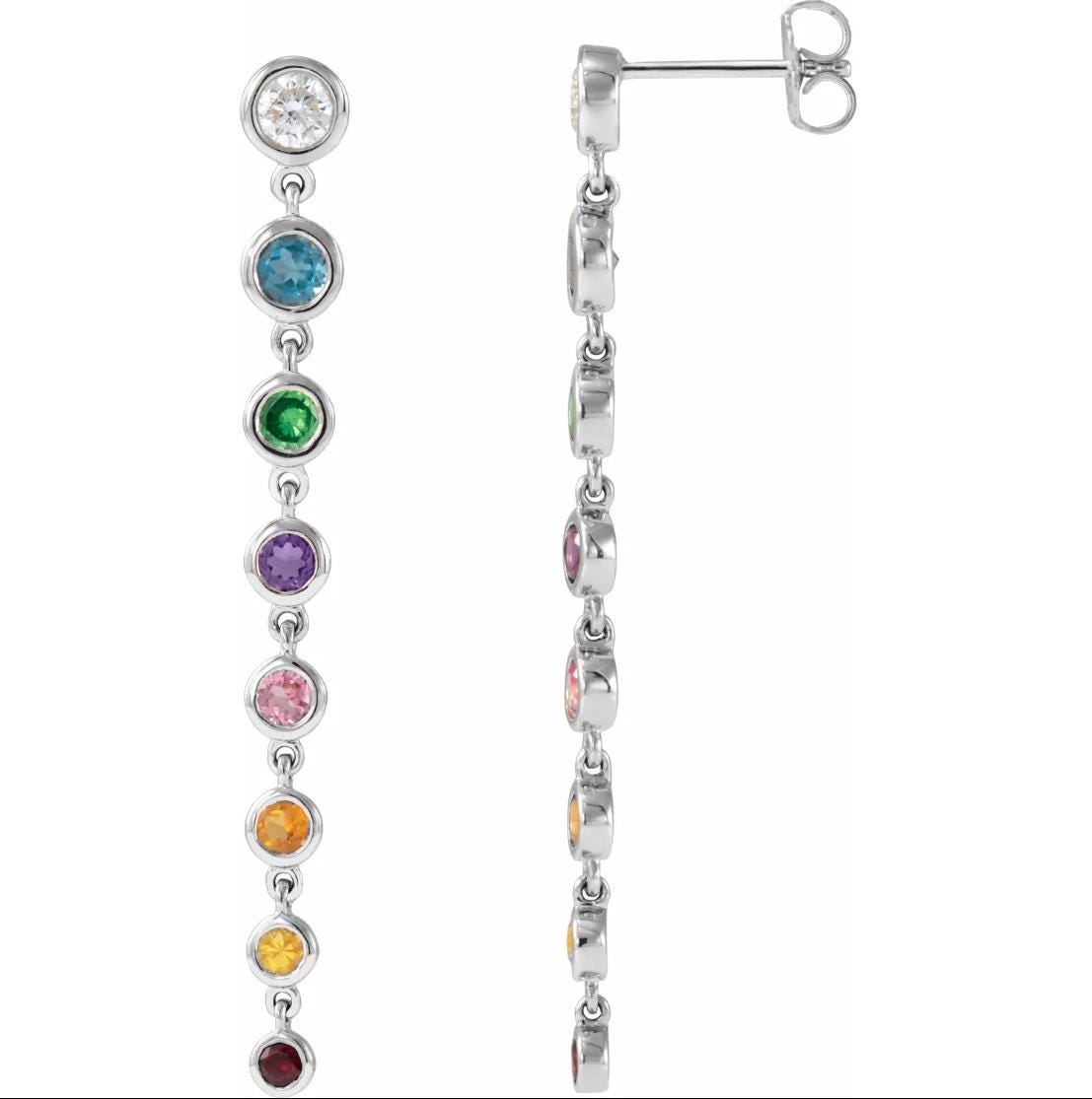 Rainbow Drop Earrings