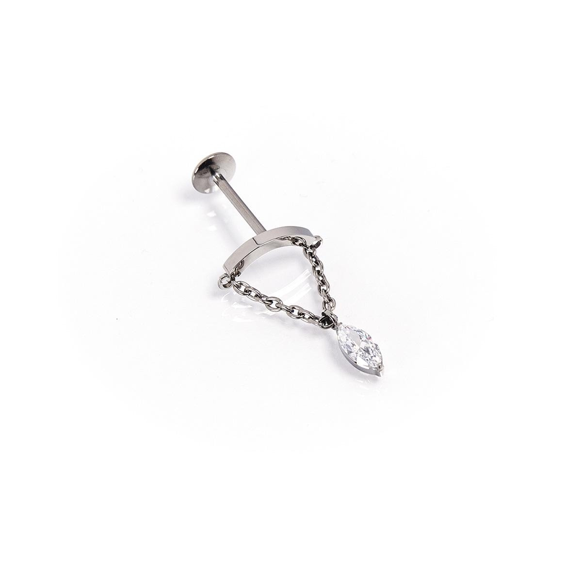 Hidden Helix Marquise Cartilage Earring