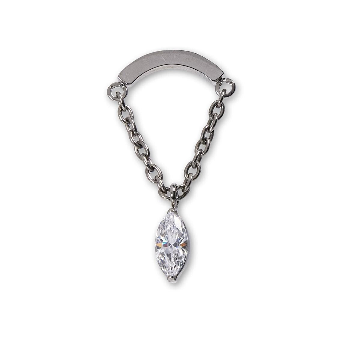 Hidden Helix Marquise Cartilage Earring